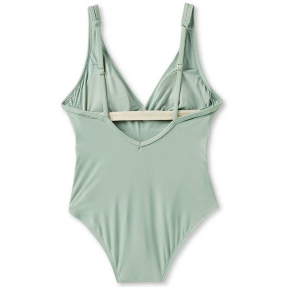 KONA SOL™ Sage Green V-Neck High Leg One Piece Swimsuit 🌴 NEW!!! - Picture 9 of 12